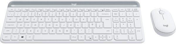 Logitech Slim Wireless Keyboard and Mouse Combo MK470 - OFFWHITE - US INT'L - INTNL (920-009205)