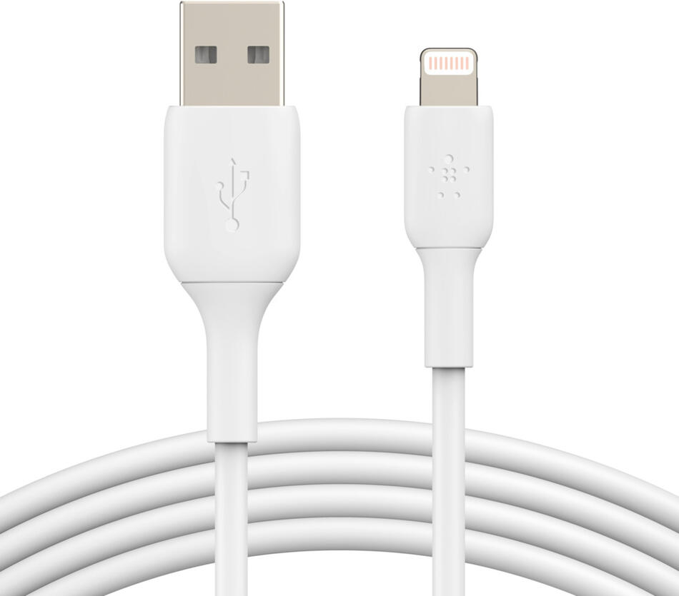 Belkin kabel USB-A - Lightning, 1m, bílý (CAA001bt1MWH)