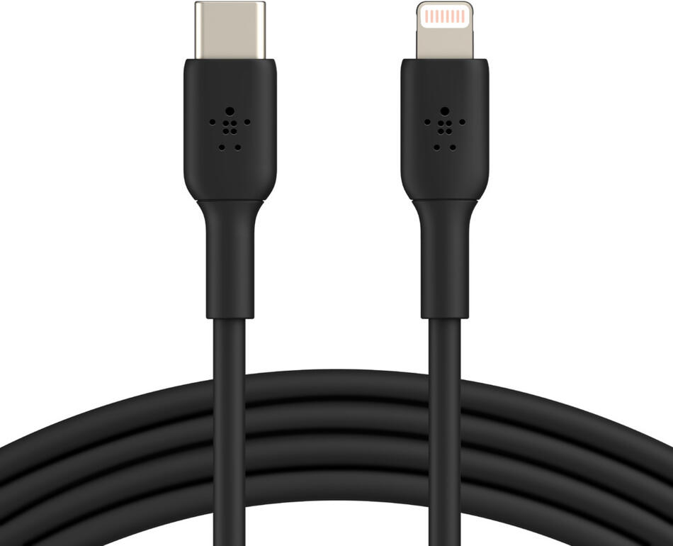 BELKIN kabel USB - C - Lightning, 1m, černý (CAA003bt1MBK)