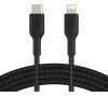 Belkin BELKIN kabel oplétaný USB-C - Lightning, 2m, černý (CAA004bt2MBK)