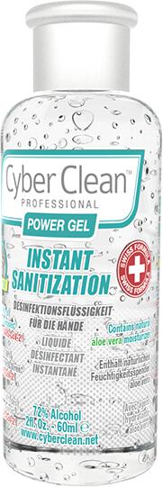 CYBER CLEAN cyberClean POWER GEL - instant liquid sanitizer 2 oz / 60 ml (47030)