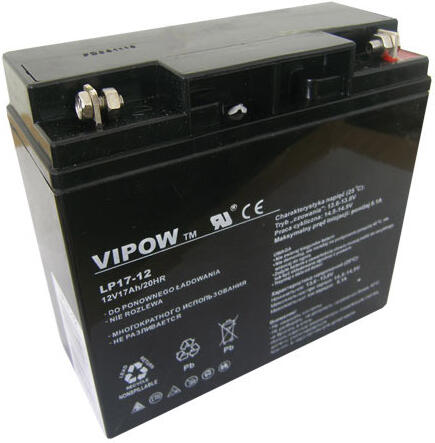 Baterie olověná 12V 17Ah VIPOW BAT0212