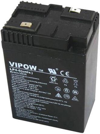 Baterie olověná 6V 4.0Ah VIPOW BAT0204