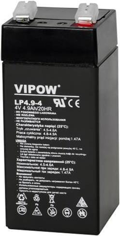 Olověná gelová baterie VIPOW BAT0271 4V 4.9Ah