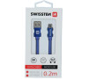 DATOVÝ KABEL SWISSTEN TEXTILE USB / MICRO USB 0,2 M MODRÝ