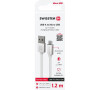 DATOVÝ KABEL SWISSTEN TEXTILE USB / MICRO USB 1,2 M STŘÍBRNÝ