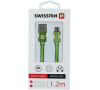DATOVÝ KABEL SWISSTEN TEXTILE USB / MICRO USB 1,2 M ZELENÝ