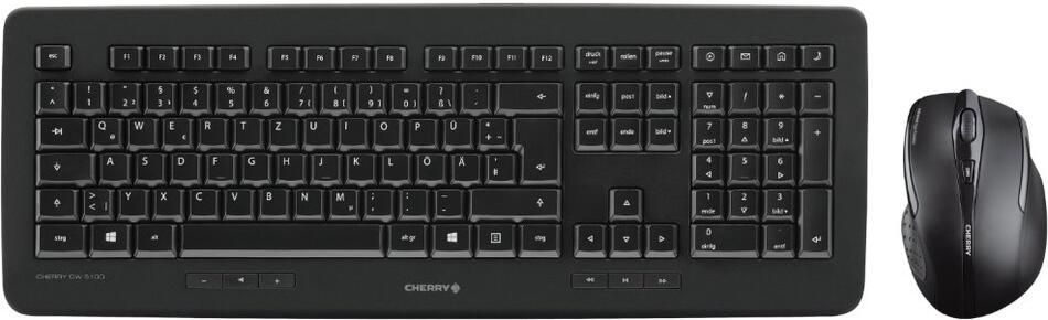 CHERRY set klávesnice + myš DW 5100/ bezdrátový/ USB/ černý/ CZ+SK layout (JD-0520CS-2)