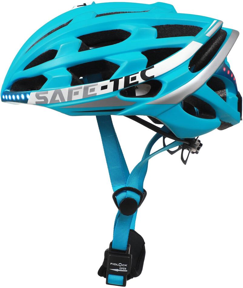 Chytrá cyklistická helma Safe-Tec TYR 2 Turquoise L (58cm - 61cm)