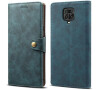 Lenuo Leather flipové pouzdro pro Xiaomi Redmi Note 9 Pro/ Note 9S, modrá