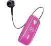 Bluetooth headset CELLY SNAIL s klipem a navijákem kabelu, růžový