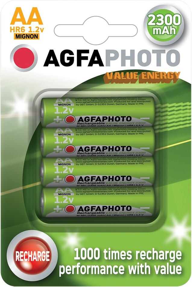 AgfaPhoto nabíjecí NiMH baterie AA, 2300mAh, blistr 4ks