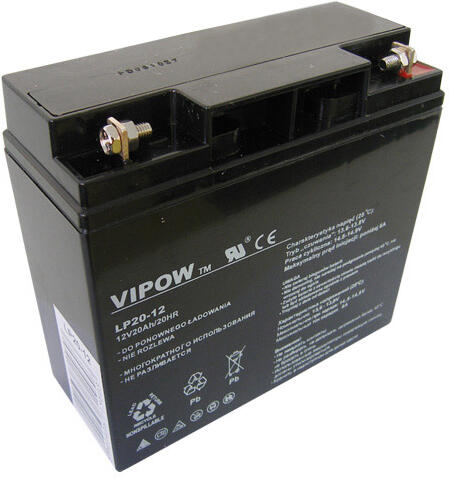 Baterie olověná 12V 20Ah VIPOW BAT0218