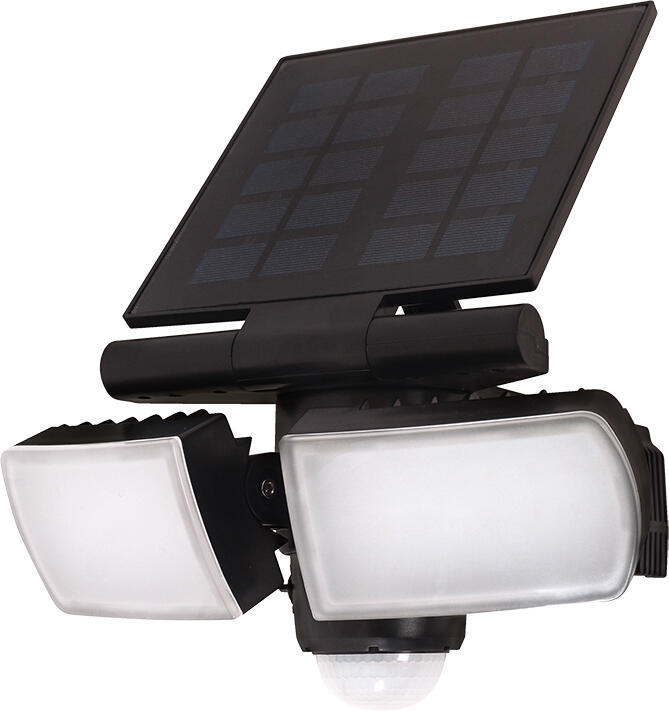 Solight LED solární osvětlení se senzorem, 8W, 600lm, Li-on, černá