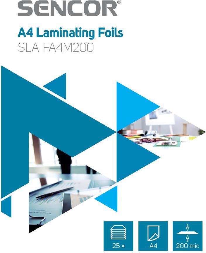 Laminovací folie SENCOR SLA FA4M200 A4 200mic 25ks