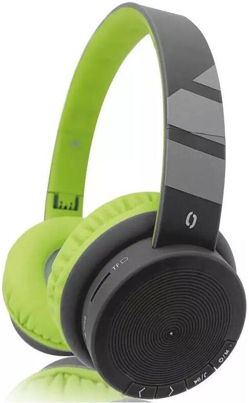 Bluetooth sluchátka ALIGATOR AH02, FM, SD karta, černo/zelená