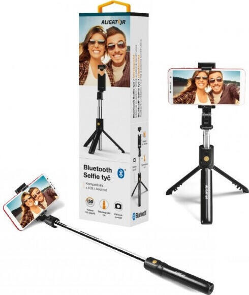 Selfie tyč Aligator Tripod HA12, černá