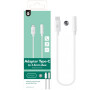 Adaptér PLUS B4580 USB-C - jack 3,5mm, bílý