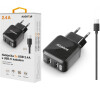 Nabíječka ALIGATOR USB-C s 2xUSB výstupem 2,4A, Turbo charge, černá