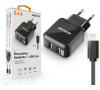 Nabíječka ALIGATOR pro iPhone/iPad s 2xUSB výstupem 2.4A, Turbo charge, černá