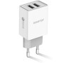 Aligator CD ALI MicroUSB 2xUSB výst. 2,4A, smart IC, bílá