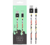 Datový kabel PLUS P5747 Micro USB ,2A, 1M, vzor černý