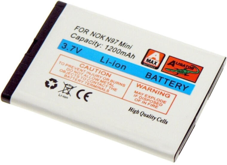 Aligator Baterie, Nokia N97 Mini/E5/N8 Li-ION 1200 mAh, nahrazuje BL-4D