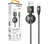 Datový kabel ALIGATOR PREMIUM 2A, Micro USB 2m černý