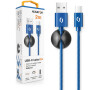 Datový kabel ALIGATOR PREMIUM 2A, USB-C 2m modrý