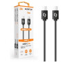 Datový kabel ALIGATOR 60W, USB-C/USB-C 3A, USB 3.2 Gen 1, rychlá data, 1m černý