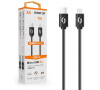 Datový kabel ALIGATOR POWER 3A, USB-C/micro USB 1m černý