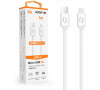 Datový kabel ALIGATOR POWER 3A, USB-C/micro USB 1m bílý