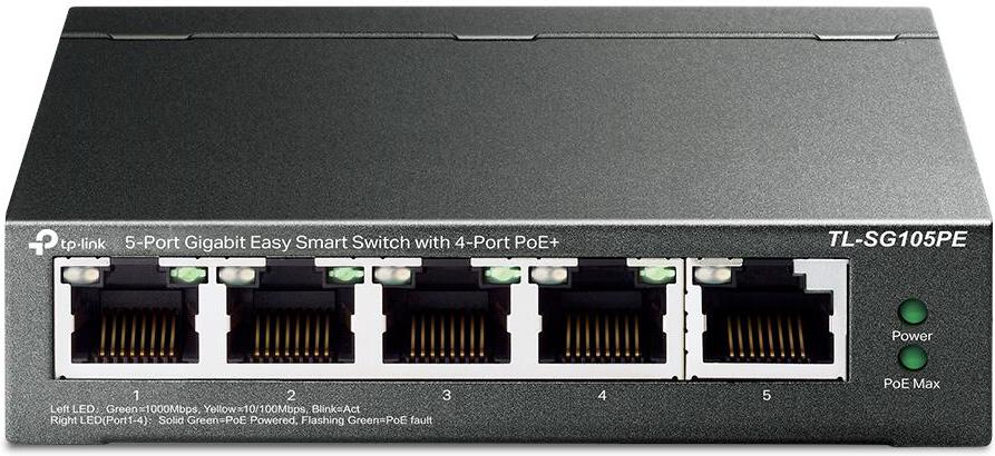 TP-Link TL-SG105PE 5xGb (4xPOE+) 65W Easy Smart Switch