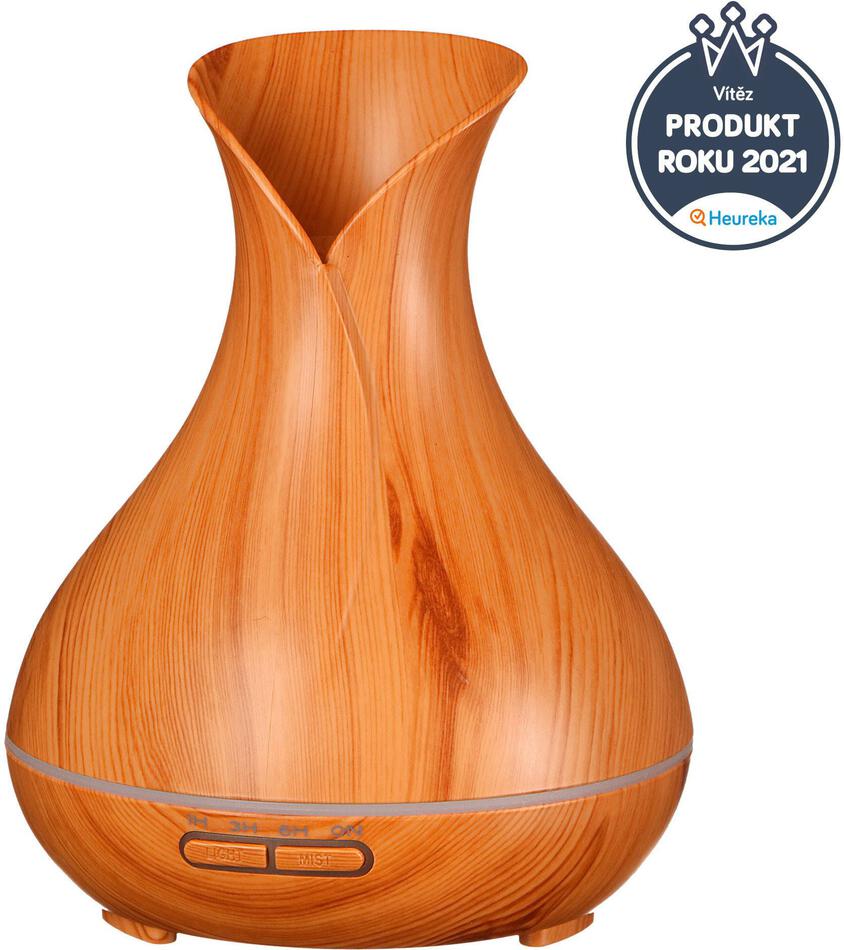 Aroma difuzer Sixtol Vulcan, světlé dřevo, 350ml