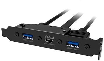 AKASA - USB 3.1 gen 2 typ C a 2xTyp A 3.0 záslepka (AK-CBUB52-50BK)