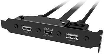 AKASA - USB 3.1 gen 1 typ C a 2xTyp A 2.0 záslepka (AK-CBUB53-40BK)