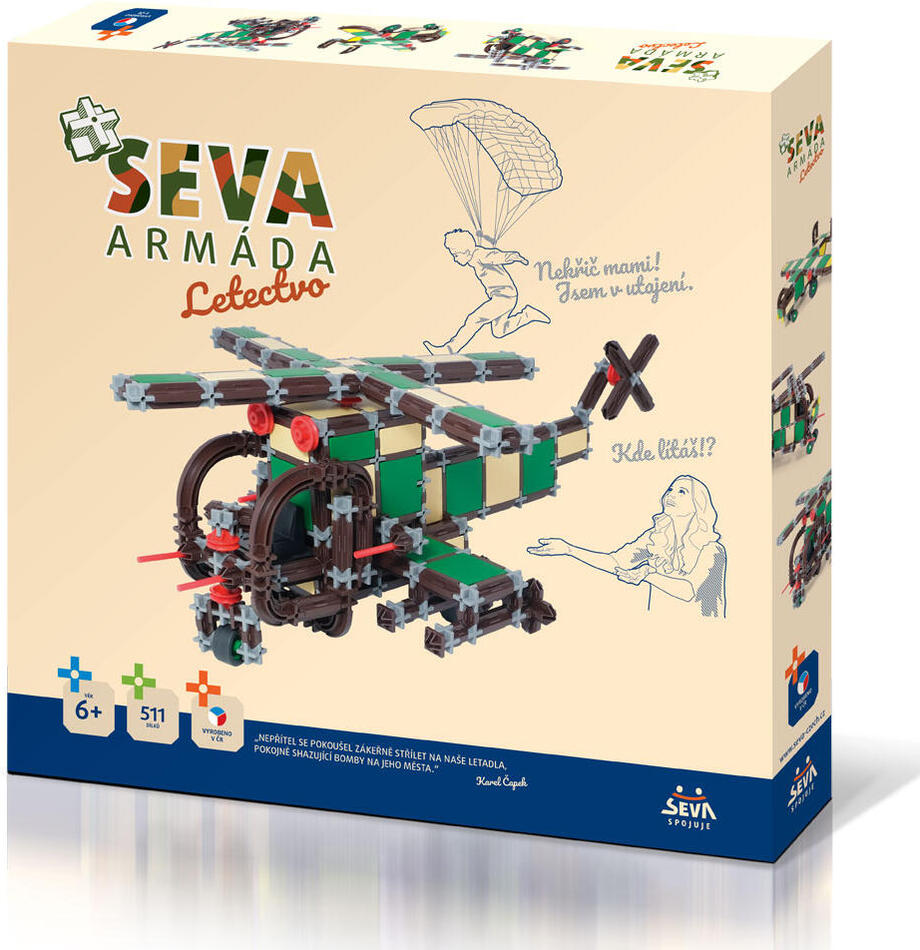 Stavebnice Seva Armáda letectvo plast 511 dílků