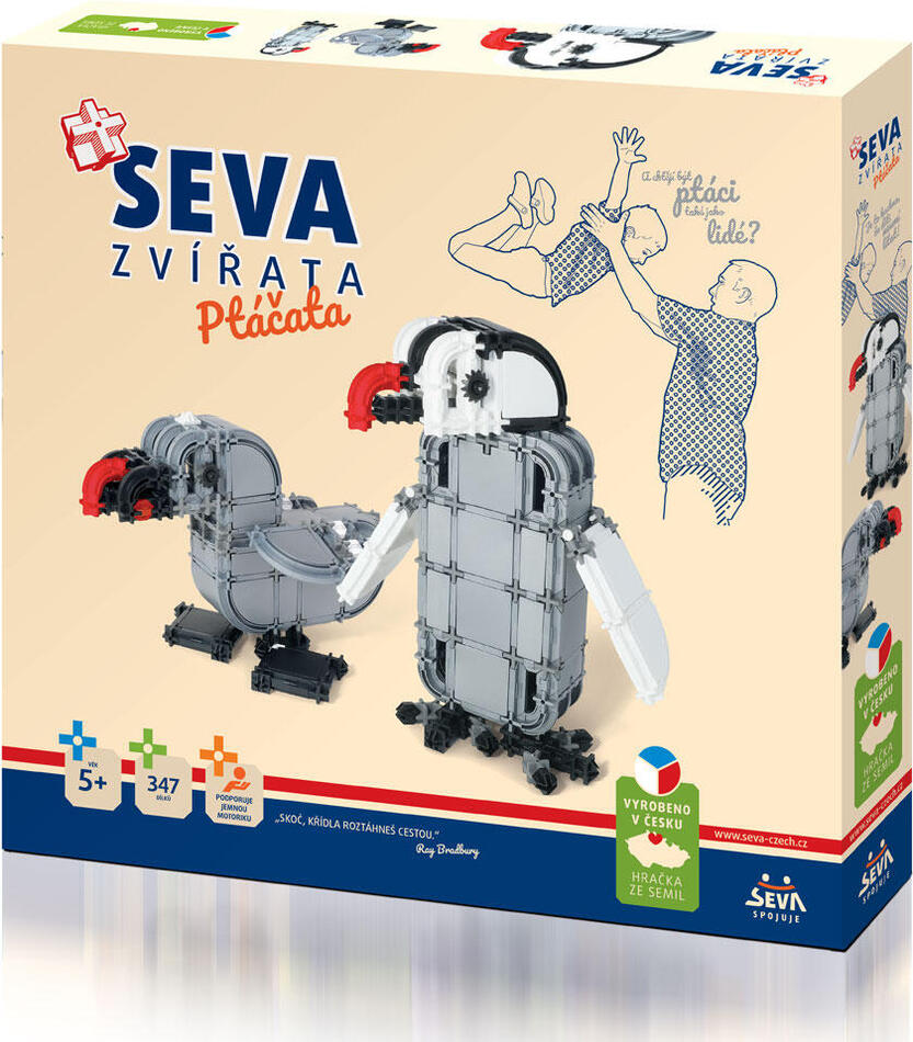 Stavebnice Seva Zvířata ptáčata 347 dílků
