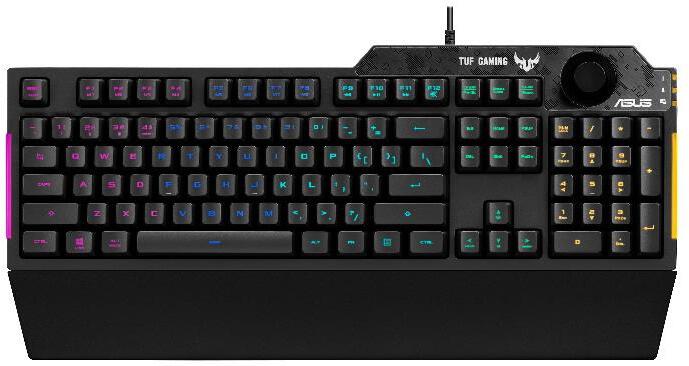 ASUS klávesnice TUF GAMING K1 (RA04), membránová, US, černá (90MP01X0-BKUA00)
