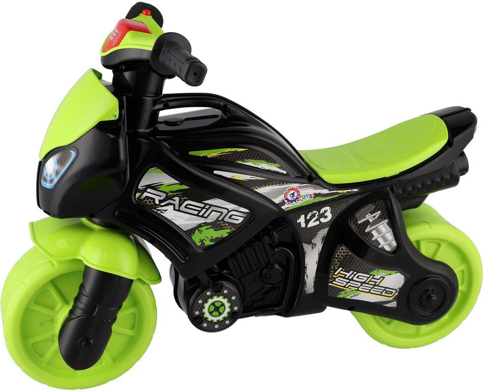 Odrážedlo Teddies motorka zeleno-černá