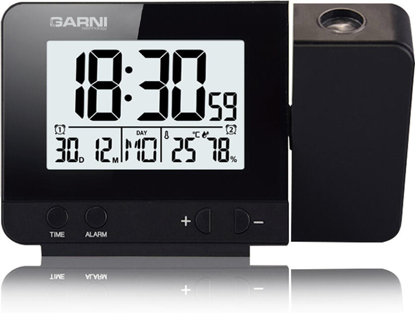Garni technology Digitální budík s projekcí času a vnitřní teploty GARNI 140