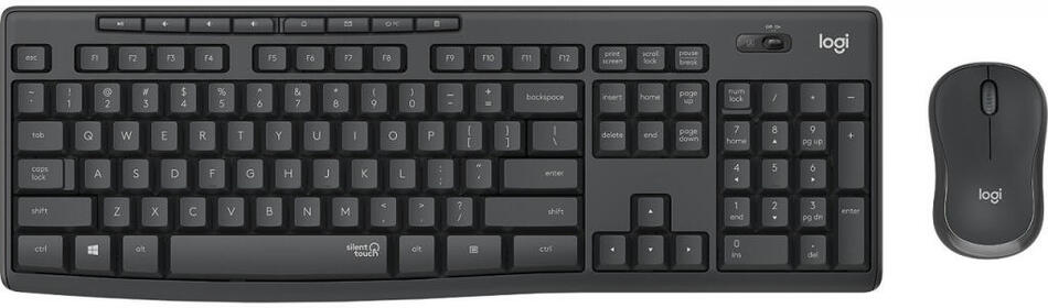 Klávesnice s myší Logitech MK295 Silent, CZ/SK, graphite