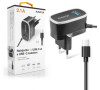 Nabíječka ALIGATOR USB-C s USB výstupem 5V/2,1A, černá