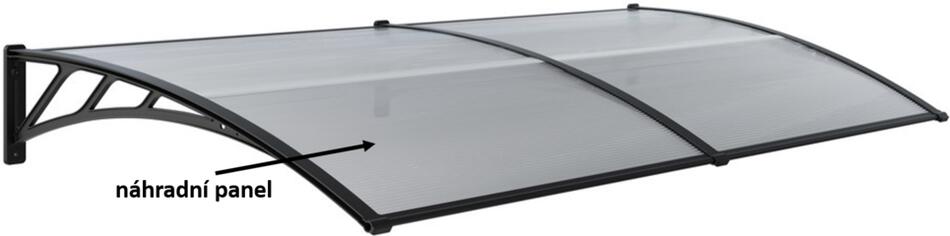 Panel polykarbonátu ROJA pro vchodový přístřešek 970x493, 5 mm