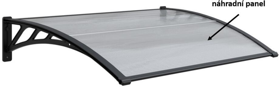 Panel polykarbonátu ROJA pro vchodový přístřešek 1446x493,5 mm