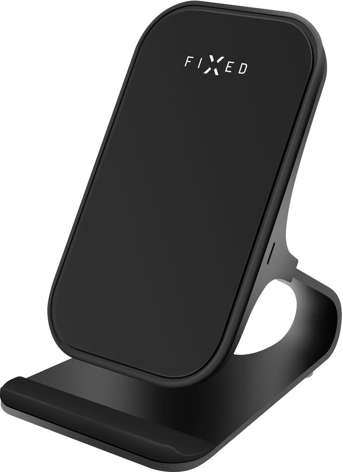 Stojánek s rychlým bezdrátovým nabíjením FIXED Frame Wireless, 15W, černý