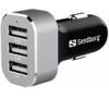 Sandberg nabíječka do auta, 3x USB, 2.4 A, černá (440-79)