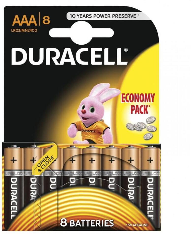 Alkalická baterie Duracell Basic AAA 2400 8ks