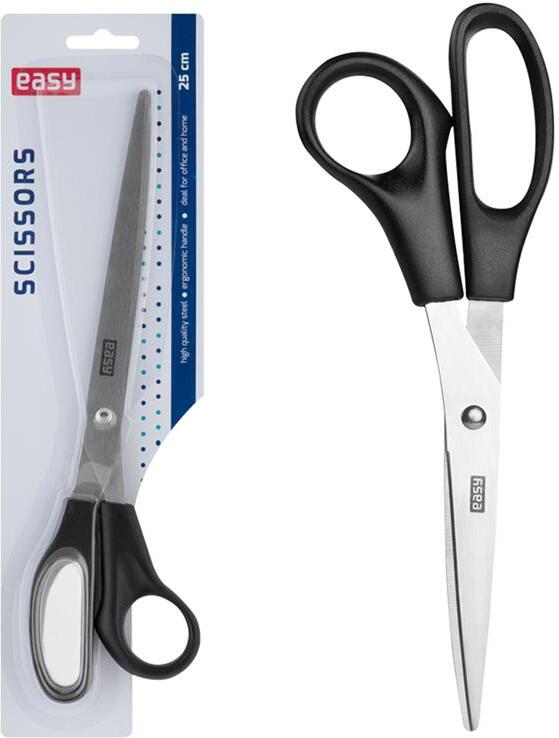 Kancelářské nůžky EASY 25 cm, černé