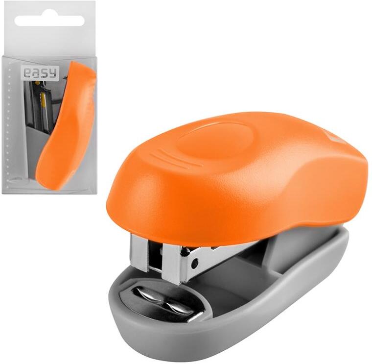 EASY Mini plastová sešívačka, 8 listů, oranžová